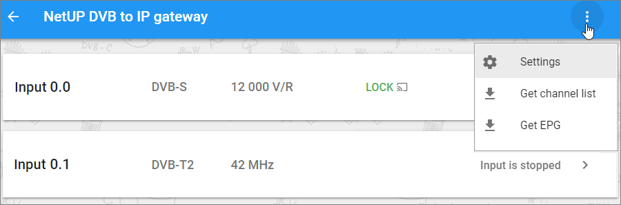 DVB to IP gateway